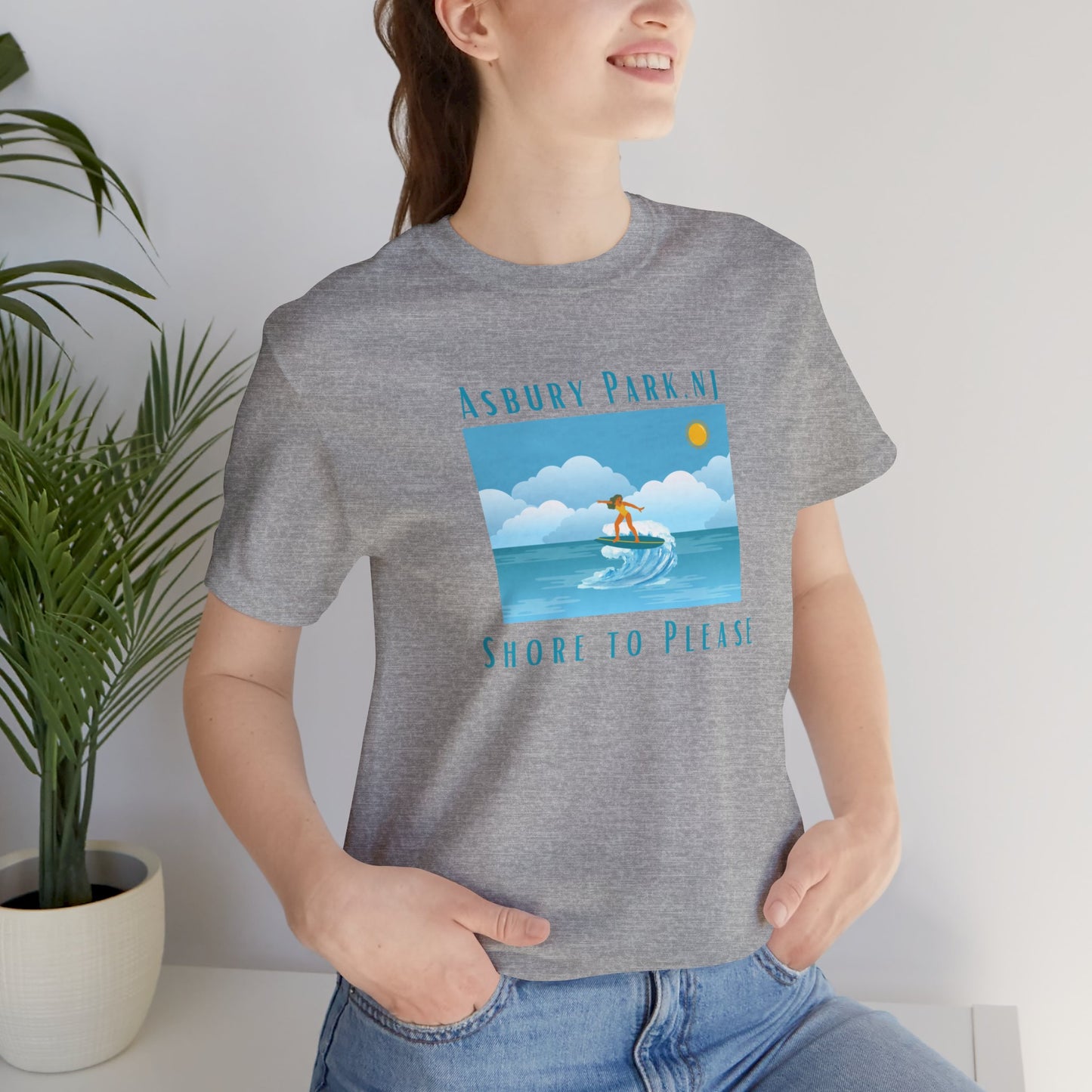 "Seaside Heights - Shore to Please" -  Unisex Jersey Short Sleeve Tee