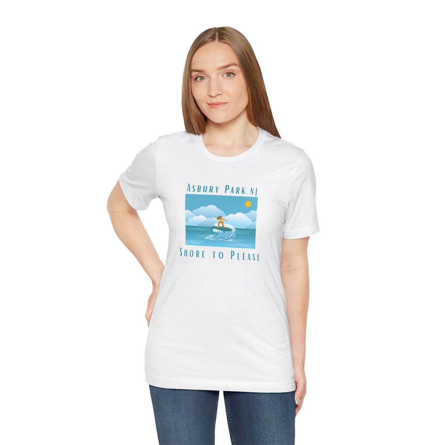 "Seaside Heights - Shore to Please" -  Unisex Jersey Short Sleeve Tee