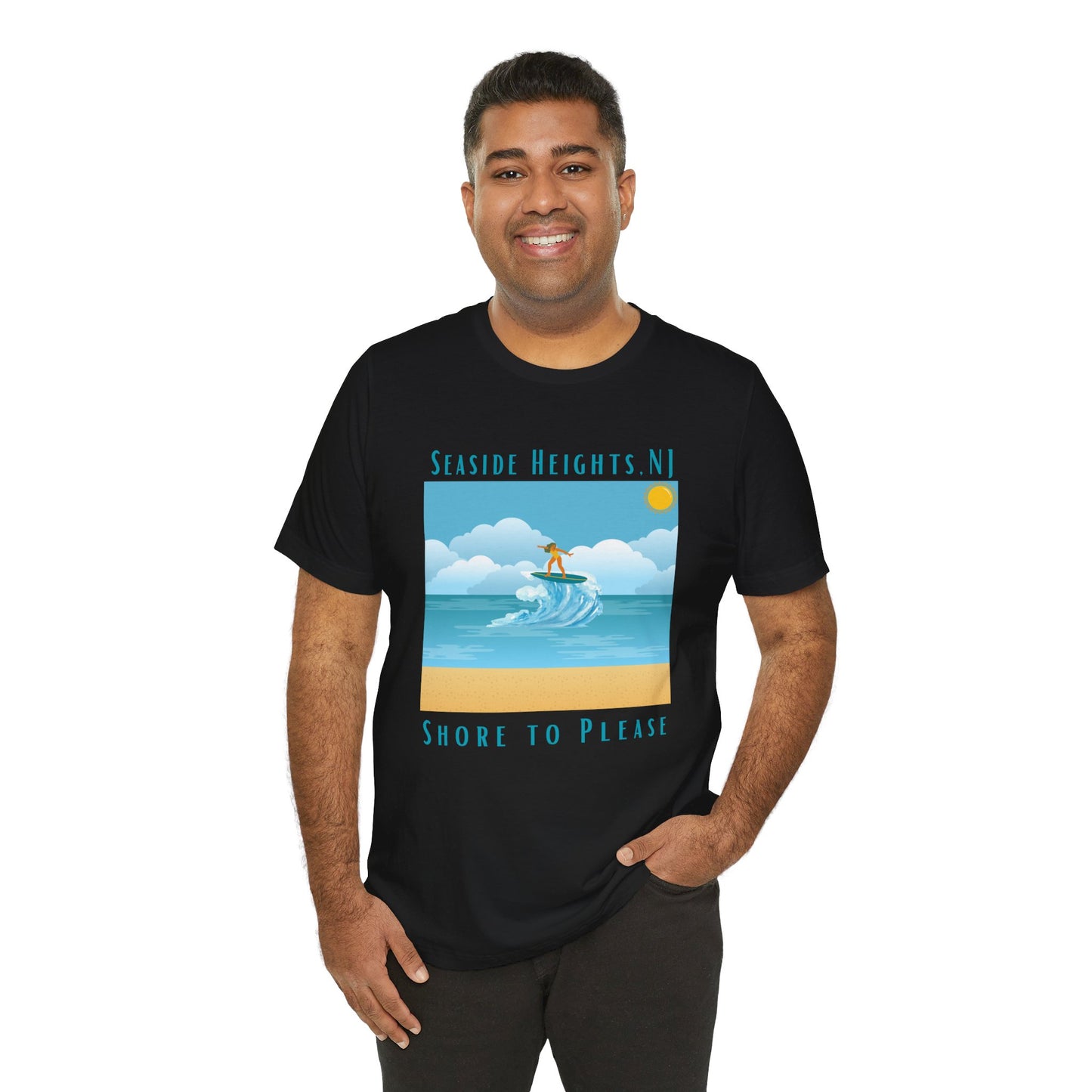 "Seaside Heights - Shore to Please" -  Unisex Jersey Short Sleeve Tee