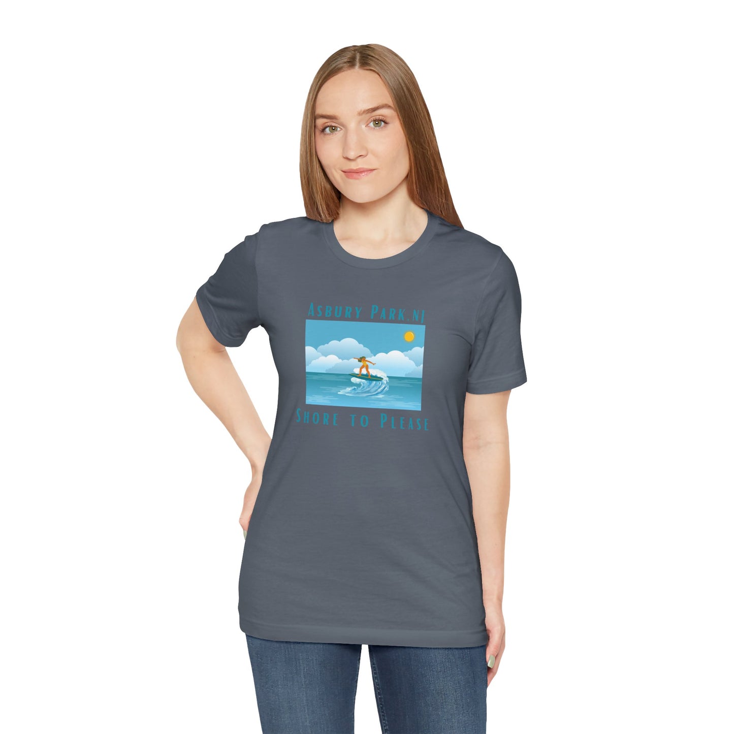 "Seaside Heights - Shore to Please" -  Unisex Jersey Short Sleeve Tee