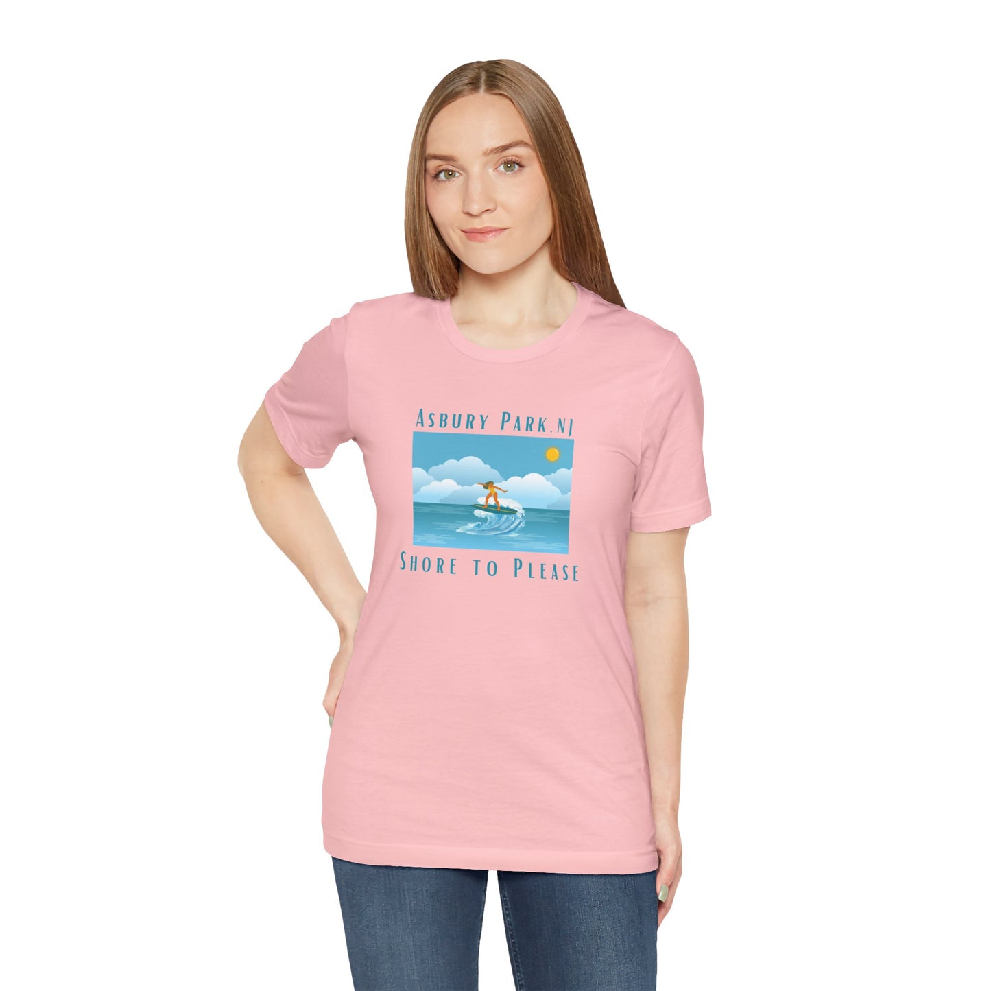 "Seaside Heights - Shore to Please" -  Unisex Jersey Short Sleeve Tee