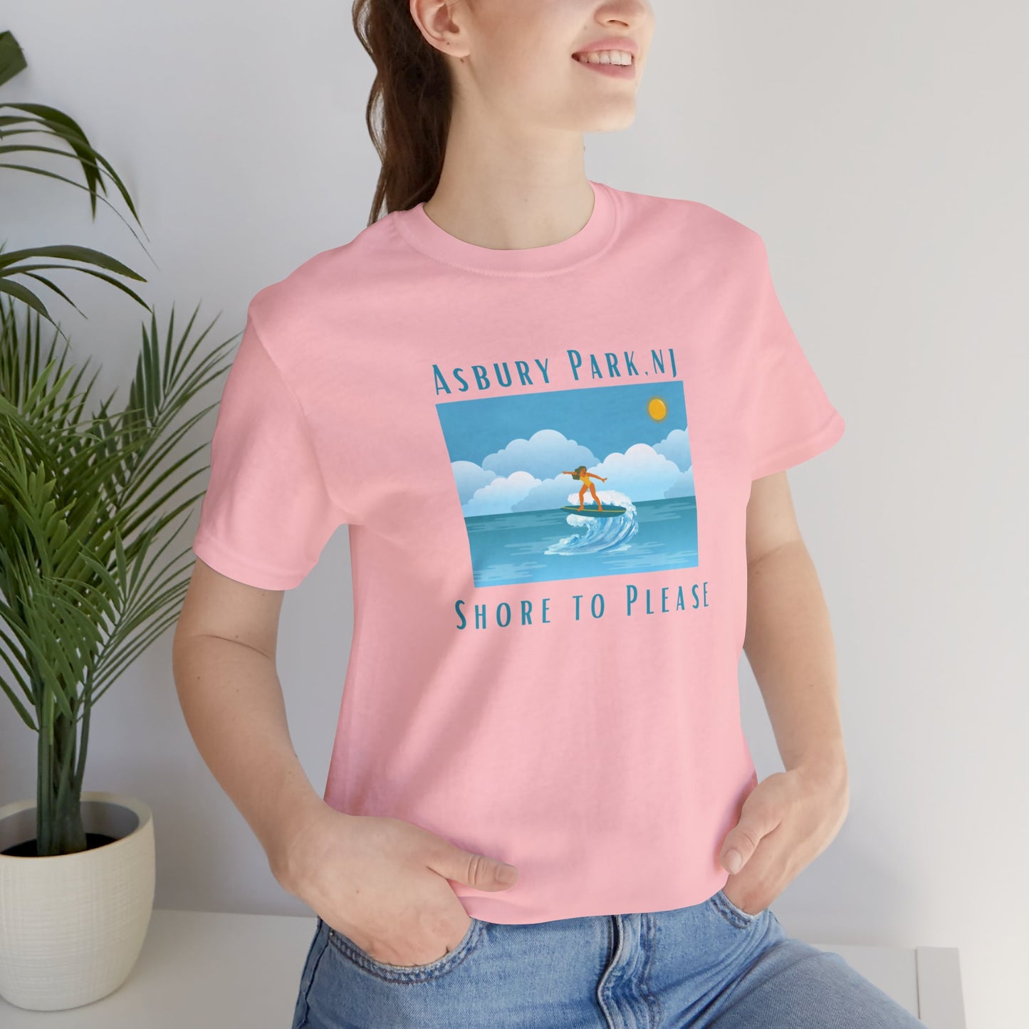 "Seaside Heights - Shore to Please" -  Unisex Jersey Short Sleeve Tee