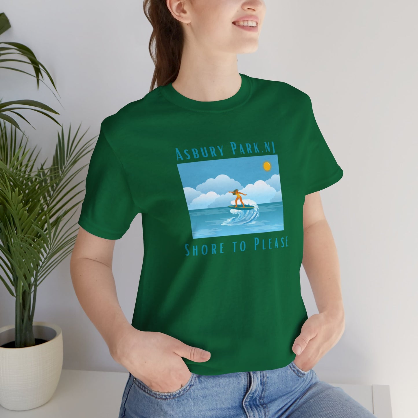 "Seaside Heights - Shore to Please" -  Unisex Jersey Short Sleeve Tee