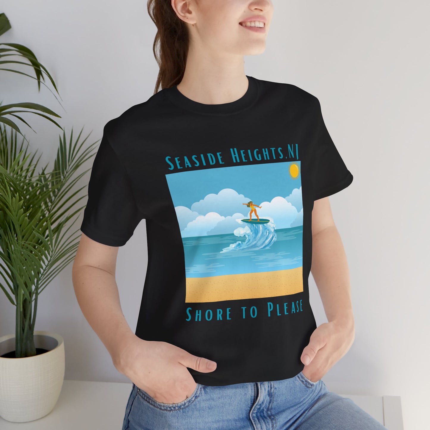 "Seaside Heights - Shore to Please" -  Unisex Jersey Short Sleeve Tee