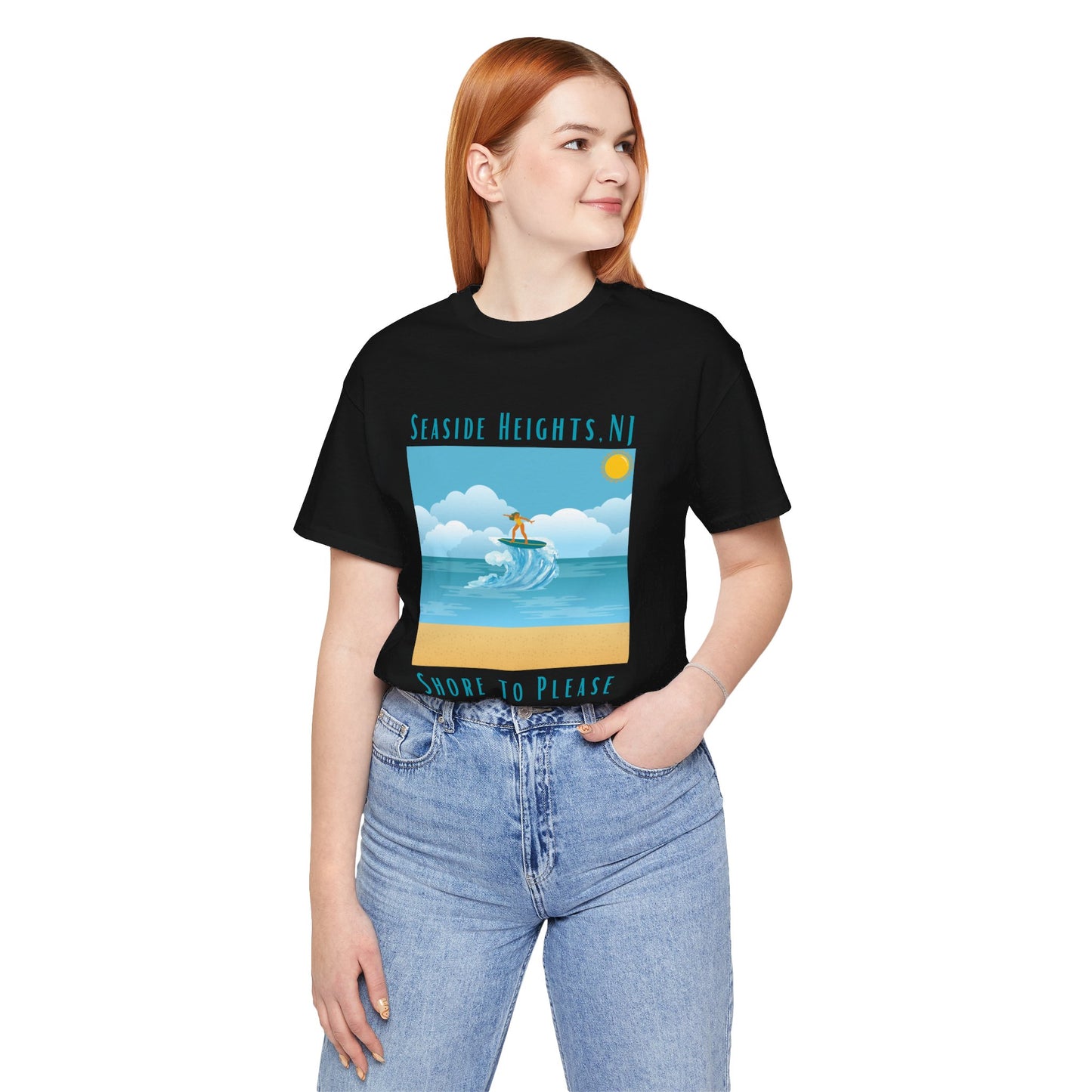 "Seaside Heights - Shore to Please" -  Unisex Jersey Short Sleeve Tee