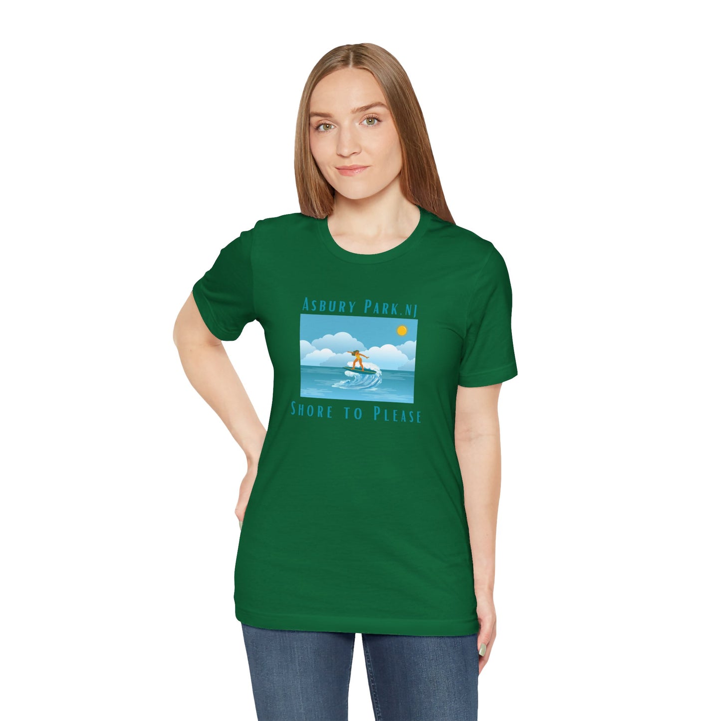 "Seaside Heights - Shore to Please" -  Unisex Jersey Short Sleeve Tee