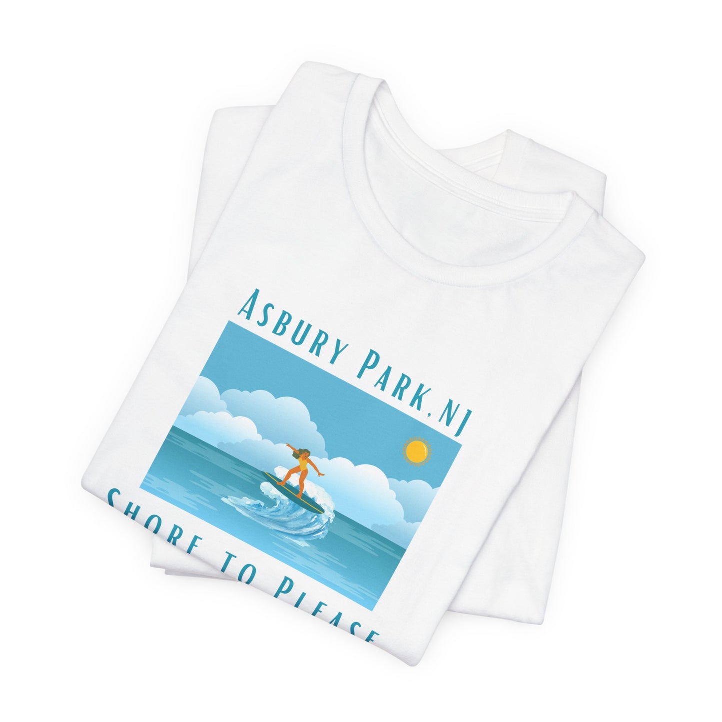 "Seaside Heights - Shore to Please" -  Unisex Jersey Short Sleeve Tee